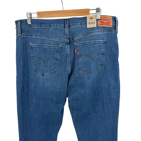 Levi's 314 Mid Rise Shaping Straight Jeans Size 33x32 - Picture 8 of 9